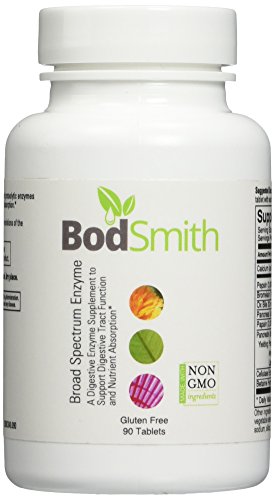 BodSmith Broad Spectrum Enzyme A Premium Quality Digestive Enzyme Supplement to Support Digestive Tract Function and Nutrient Absorption*