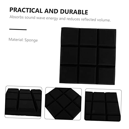 TOYANDONA 4 piezas Paneles acústicos de absorción de sonido Auto-adhesivos Tableros de esponja de alta densidad para reducción de ruido para estudios de grabación oficinas y teatros en casa miniatura 2