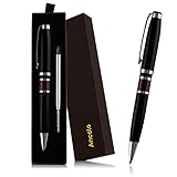 Ancolo Elegant Ballpoint Pen – Executive Pens For Men, Women Metal Pen Gift Box & 2 Black Medium Ink