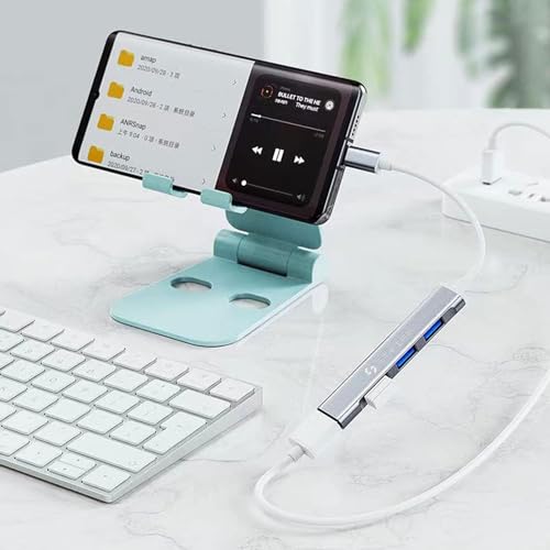 Image of STRIFF 4-in-1 Hub Multiport Adapter, USB Hub with Aluminium Shell, 1 x USB 3.0 & 3 x USB 2.0 for PC, MacBook, Mac mini, iMac, Tablet, and Mobile Phones
