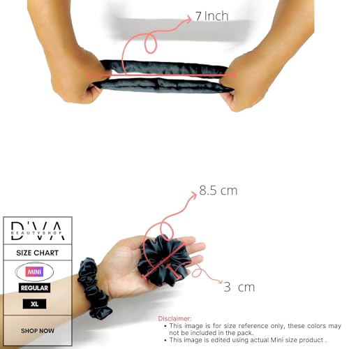 Image of Silk Satin Scrunchies (Pack of 6) - No Tug, No Damage Hair Ties for Women & Girls - Elegant & Comfortable (Plum)