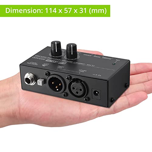 Linkfor Ma400 Headphone Amplifier For Xlr Microphone & Audio Signal With Volume Controls, 6.35Mm & 3.5Mm Headphone Outputs, Portable With 12V Power Supply #TOP4
