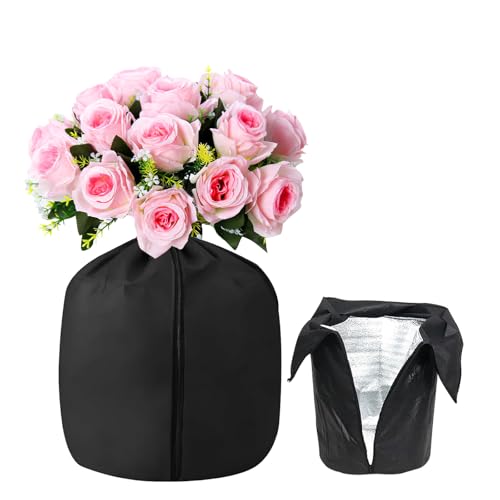 Housses de Protection en Pot pour Plantes, 50x45cm Sac Protection Pots Fleurs, Protection Pot de Fleur Hiver, Housse Hivernage Plante avec Éclair et Cordon Serrage, pour Plantes Protection hivernale