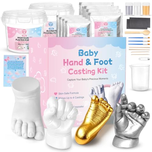 Nabance Baby Hand Casting Kit for 0-9 Months (4 Pack),