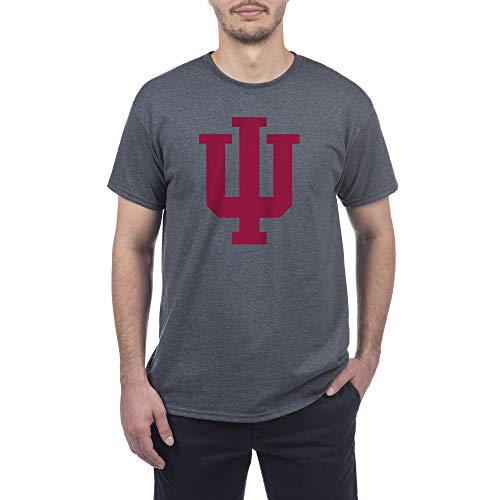 Elite Fan Shop Indiana Hoosiers Men's Dark Heather Icon Teeouchdown Tee Shirt, XX-Large
