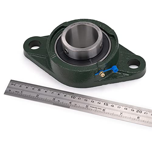 Image of XIKE 2 Pcs UCFL210-30 Bore 1-7 /8 inch Pillow Block Flange Mounted Ball Bearings.