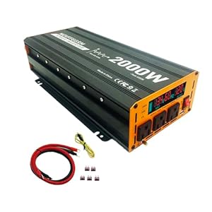 2000W Pure Sine Wave Power Inverter peak-4000 Watt,DC 12V to 110V,with 3xAC,USB Port,LCD Digital Display