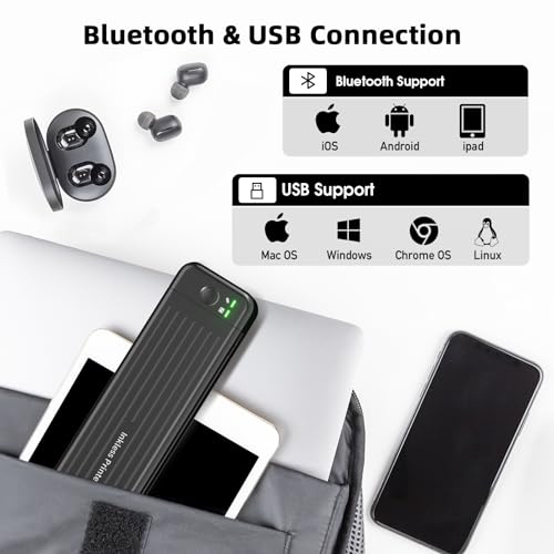 Impressoras portáteis sem fio para viagens, impressora de transferência térmica sem tinta P831 supor