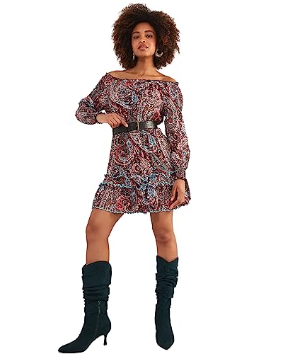 Robe tunique Joe Browns taille froncée et épaules dénudées bohème