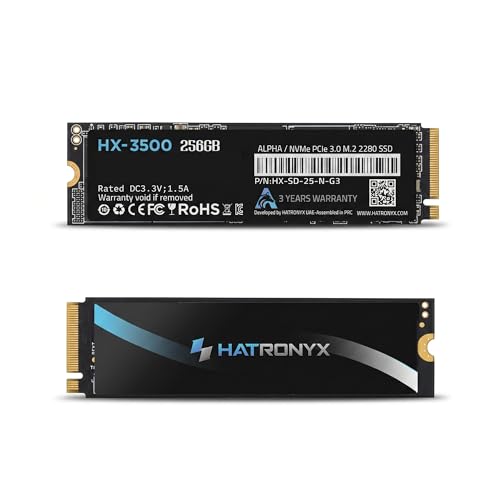 Image of Alpha HX-3500 256GB NVMe M.2 SSD 2280 | PCIe Gen 3x4 Internal SSD with Micron 3D TLC NAND | Up to 3000MB /s Read 2600MB /s Write | High Speed Storage for Gaming | 3+3 Year's Extended Warranty