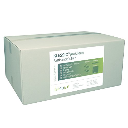 Preisvergleich Produktbild KLESSIC® proCLEAN Papierhandtuch 4000 Blatt, 21 x 24 cm