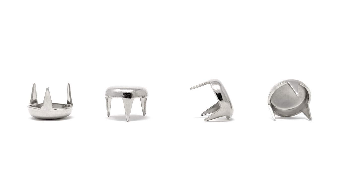 Keay Vital Parts 10Mm Furniture Glides 3 Prong - Made In Germany (Metal, Nickel Plated Steel, Pack Of 16)