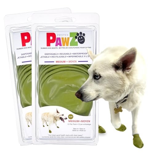 PawZ Rubber Dog Boots for Paws up to 3