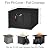 QH.HOME [2025 Upgraded 900D Fabric] 30 Inch Fire Pit Cover Square for 28/30/32 inch Fire Pit, Super Waterproof fit for Propane Fire Pit/Table, 32"L x 32"W x 24"H - Black