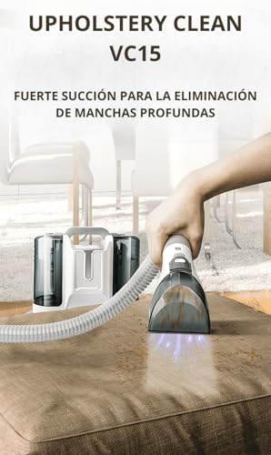 GAVATECH aspirador de tapicerias y alfombras Limpiador de manchas multisuperficie, máquina para limpiar tapicerias, sofás, moquetas, cristales.Aspiradora de agua tapiceria con 6 accesorios - imagen 5