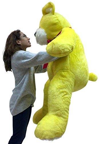 Big Plush American Made 5 Foot Yellow Teddy Bear Soft 60 Inch Large Stuffed Animal Made In Usa #TOP7