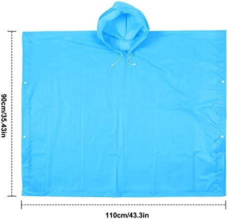 Kids Waterproof Rain Poncho, Reusable EVA Kids Raincoat with Hood and Buttons for Girls Boys, Lightweight Clear Rainwear Children Rain Cape for School Outdoor Hiking Cycling Camping Travel