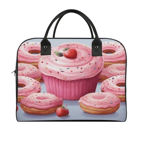 Bolsa rosa para portátil con diseño de dona y cupcake miniatura 3