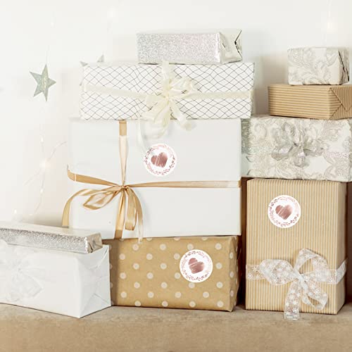 500 Pcs Heart Stickers Envelope Sealer Love Stickers For Wedding 2023 Graduation Envelope Seals, Stickers For Valentine's Day/Mother’s Day/Birthday Party And Gifts Decorations 1.38 Inch(Rose Gold) #TOP3