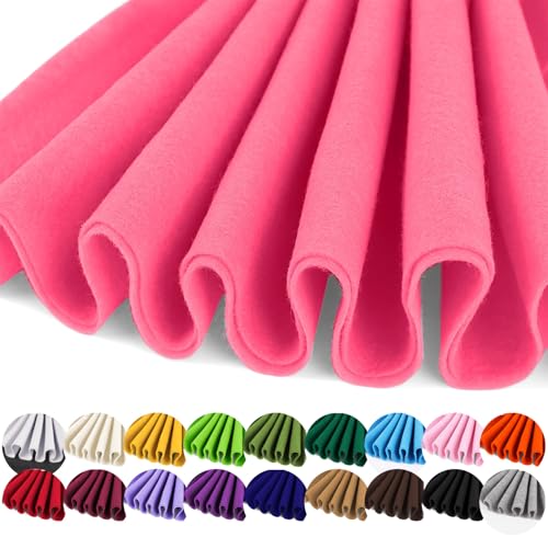Image of IONTACH 36 inch X 36 inch Soft Felt Fabric 1.6mm Thick (Coral Pink) | Felt Sheets for Crafts, Embroidery, Patchwork, Liner, School Projects, Home Decoration