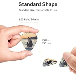 Whale Above Lot de 6 médiators imprimés avec boîte de rangement pour guitare acoustique et électrique - Les Beatles, Paul McCartney, John Lennon, RIngo Starr, George Harrison Whale Above Lot de 6 médiators imprimés avec boîte de rangement pour guitare acoustique et électrique – Image 7