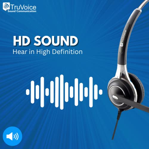 Truvoice Hd-700 Premium Headset With Noise Canceling Microphone & Hd Sound - Compatible With Avaya 1608 1616 9601 9608 9611 9611G 9620 9621 9630 9631 9640 9641 9650 9670 J139 J159 J169 J179 Phones #TOP2