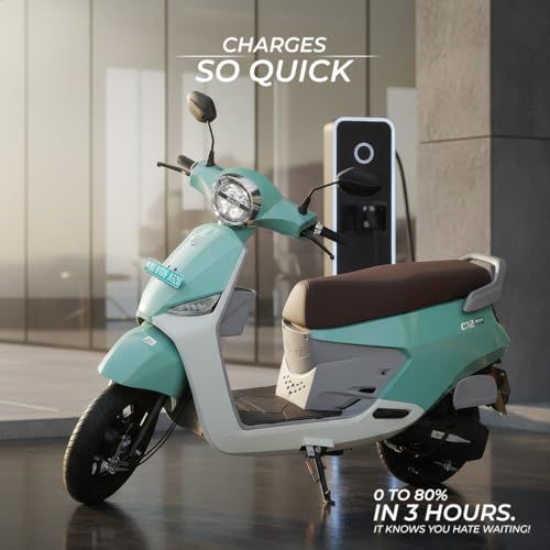 Image of C12i Max 3.0 Electric Scooter | 123 km Range | Charging Time 6-6.30 hrs | Removable Lithium-ion Battery with 5 Years / 75,000 km Warranty | Colour: Champagne Gold (Ex-Showroom)