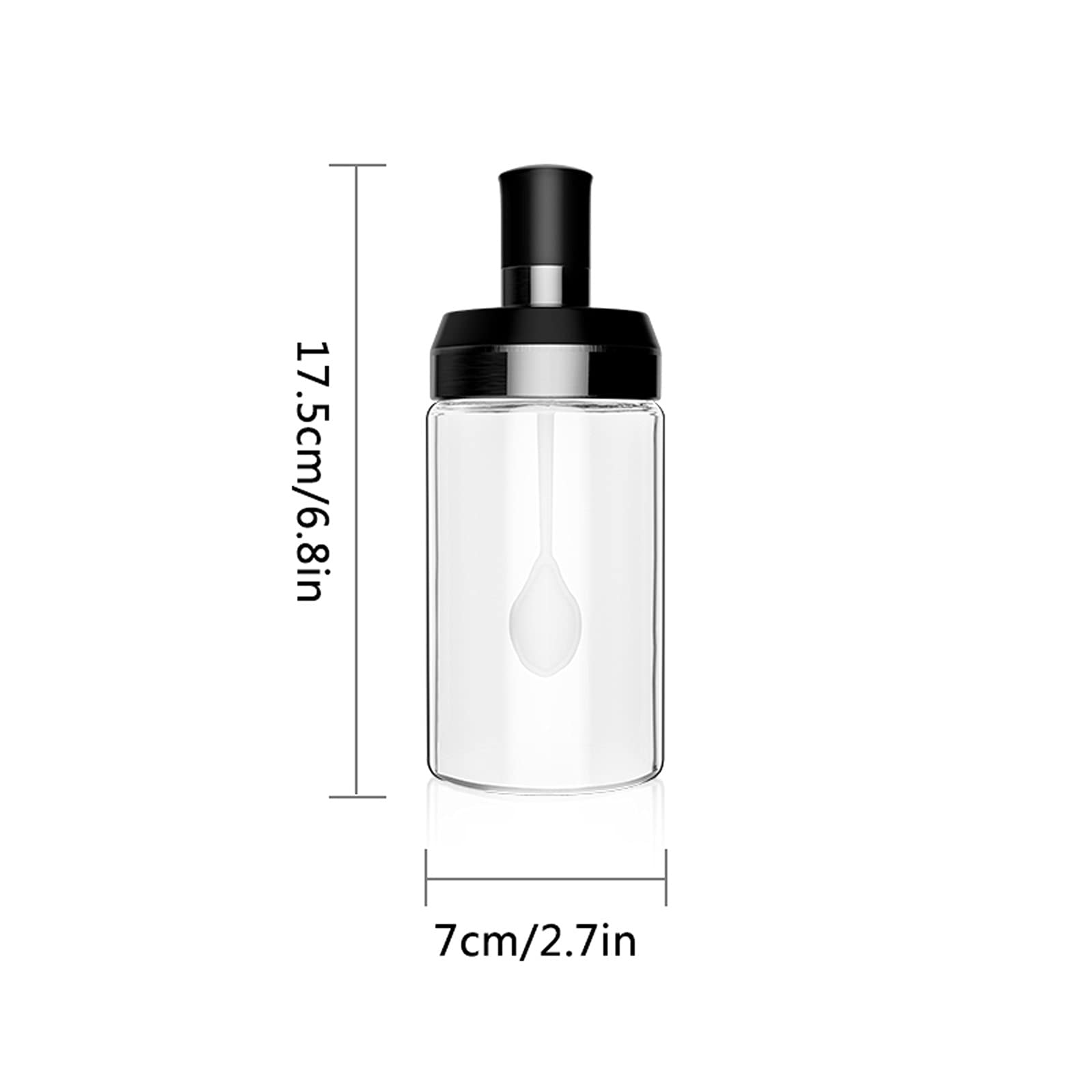 Gewürzdosen-Set aus Glas mit Gestell – Gewürzbehälter für Salz, Olivenöl und mehr – luftdicht mit Deckel und Löffeln – perfekte Küchen- und Aufbewahrungslösungen