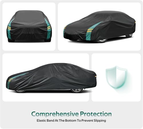 Image of Coupe Car Cover Custom Fit for BMW 3 Series 4 Series M3 320i 325i 328i 330i 335i 340i 430i 440i M4(2005-2025), Waterproof All Weather for Automobiles, Outdoor Full Cover with Windproof Clip Straps.