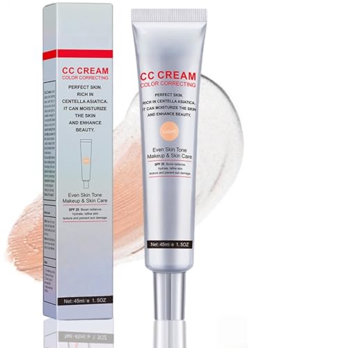 45ml Correcting Cream with SPF 25,Centella Asiatica Color,Lightweight Tinted Moisturizer,Full Coverage Foundation Hybrid,Brightening Formula Minimizes Pores & Evens Skin Tone,Long-Lasting Natural Glow