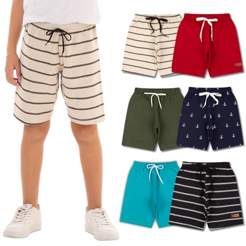 Kit 5 Bermuda Infantil Menino Shorts Moletinho Tamanho 1 ao 10 (BR, Numérico, 6, 10)