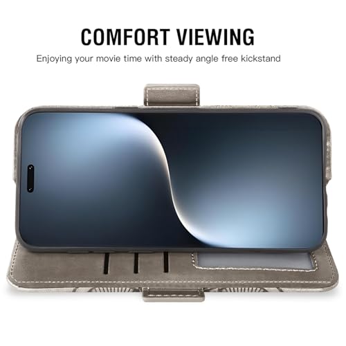 Coque Honor Magic 7 Pro en cuir gris pour vos déplacements - 3
