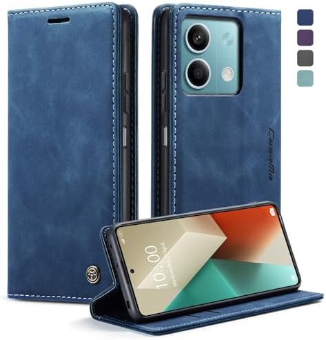 Per Redmi 13C 4G 13 C Curved Lines Flip Magnetic Cards Solt Portafoglio Custodia in Pelle per