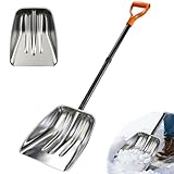 ATFVERDEX Metal Snow Shovel,Snow Shovel for Driveways with D-Shaped...