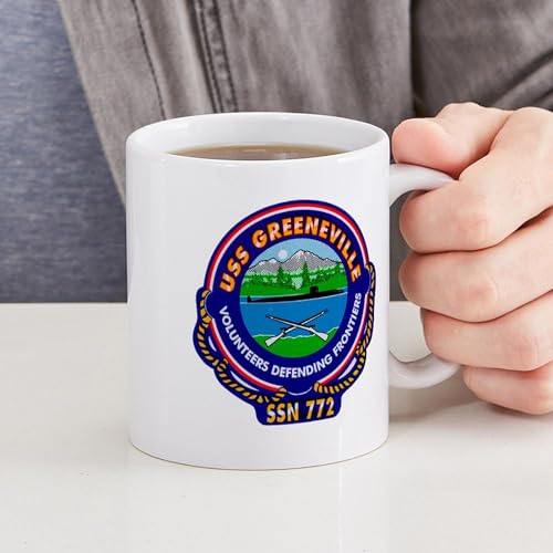 Taza de cerámica blanca 11 oz CafePress USS Greenville miniatura 4