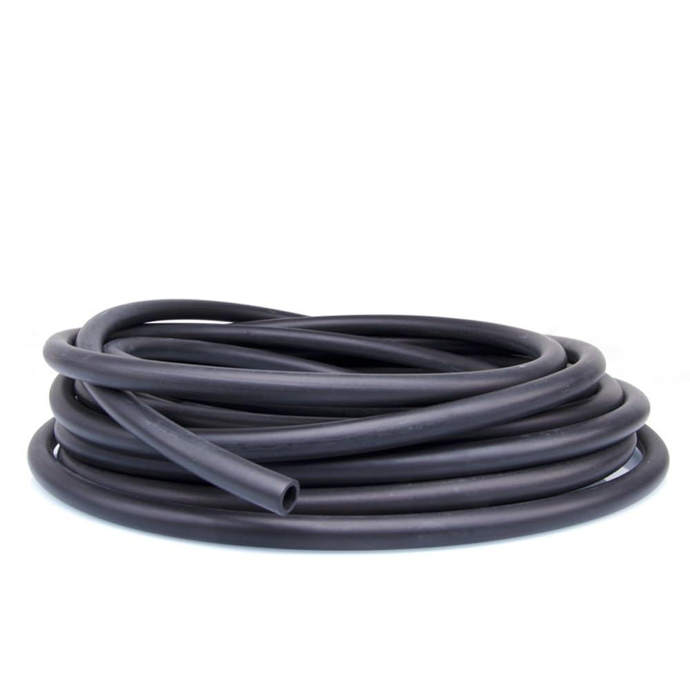 Reforzado Tubería de combustible 2 metros Caucho flúor negro Gasolina Diesel Tubería de aceite Mangueras de goma fluorada Flexible(16x20mm)