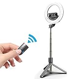 [ Control Remoto ] : Incluye Control Remoto Bluetooth y un Adaptador USB para tomar fotos o videos de hasta 10 metros de distancia. El soporte del teléfono es Universal, válido para todos los teléfonos inteligentes de 4.0 - 6.2 Pulgadas.