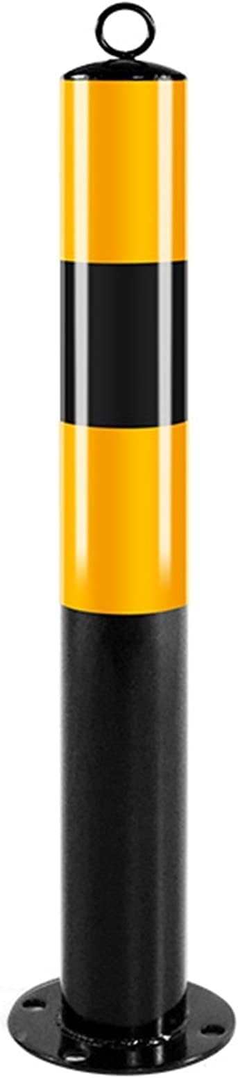 Stationary Parking Bollards Steel Anti-Rust Driveway Bollard Post Pole Durable Parking Barriers 600mm Safety Bollard Post with Screws (600x76mm)