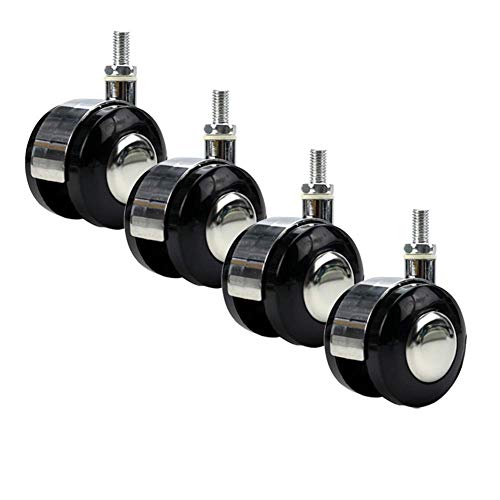 ZSM 4 Muebles M8 M10 Thread Stem Costers Doble Rueda Universal Giratorio Sin Freno 2 Inch 200kg Transporte Ruedas para Flower Soporte Estante Showcase-Showscrew Ruedas YMIK (Size : M8×15mm)