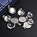 DROLE 60Pcs 20mm Stainless Steel Pendant Trays Kit-30Pcs Jewelry Blanks with Pinch Clip Clasp and 30Pcs Glass Cabochons for Jewelry Making DIY Crafts
