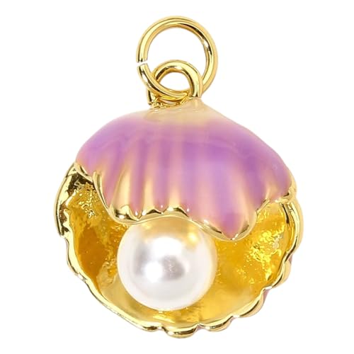 Pendentif océan en laiton doré 18K et émail multicolore pour création de bijoux DIY
