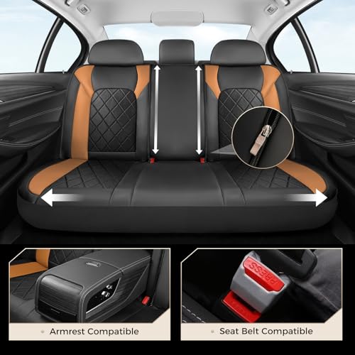 Image of Coverado Car Seat Covers, Seat Covers Full Set, 5 Seats Automotive Seat Cover, Mesh Breathable Seat Protectors, Universal Fit for Most Cars