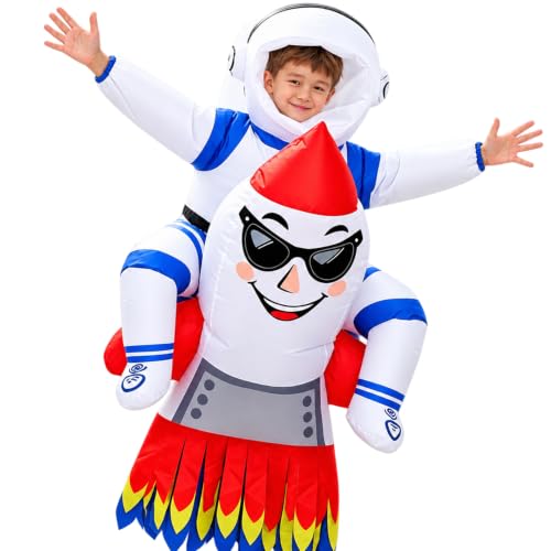 Inflatable Astronaut Costume for Kids,Boys Space Suit Halloween Costume - image 1