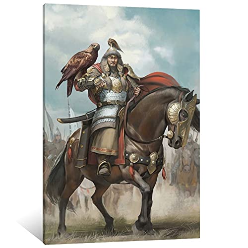 Armor Sword Eagle Genghis Khan Poster Wall Art Aesthetic Room Decor Modern Home Canvas Painting Farmhouse Bedroom Posters & Prints 08x12inch(20x30cm)