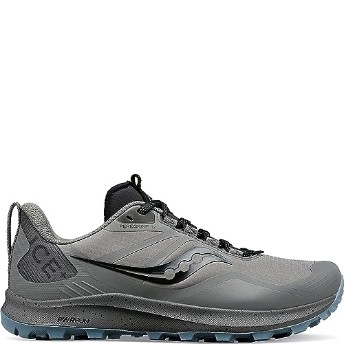 Saucony Women's Peregrine Ice+ 3, Gravel/Black, 10.5 by Saucony - Used condition - Image 2