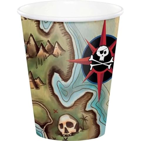 Creative Converting Pirates Map Paper Cups Cover