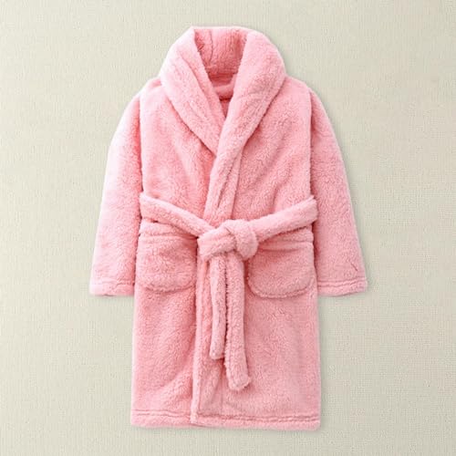 Unisex Plush Hooded 𝗥obe for Toddler Boys Girls Solid Fleece 𝐁ath𝗿obe Children Flannel Soft Plush Baby Bunny2