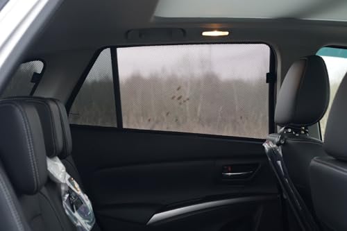 Satz Car Shades kompatibel mit Suzuki S-Cross 5 türer 2022- (6-teilig) Passgenaue Sonnenschutzblenden