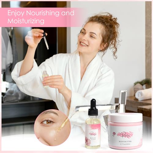 Set de regalo de baño Rose Spa para cuidado relajante de mujer 6