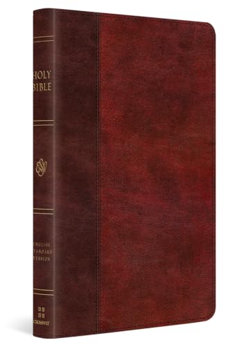 Image of ESV Large Print Thinline Bible, Red Letter (TruTone, Burgundy /Red, Timeless Design): Holy Bible, English Standard Version